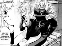 Winry Rockbell on Edward Lap